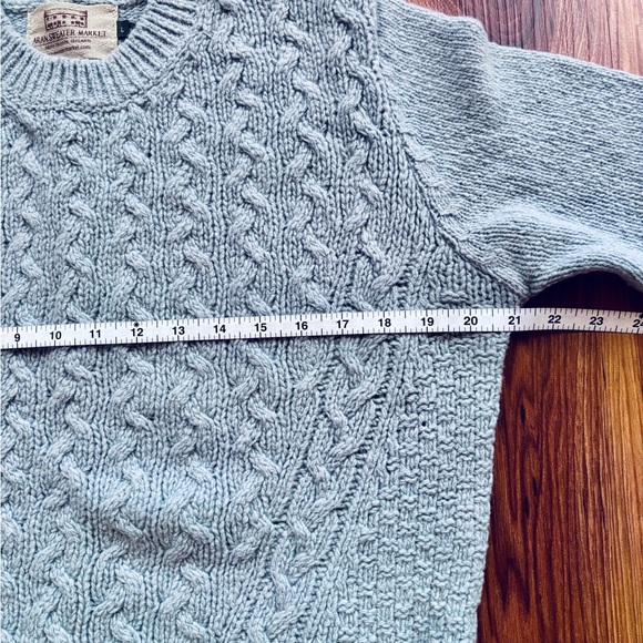 Aran Wool Cashmere Knit Sweater Made In Ireland (Size M) - Picture 4 of 5
